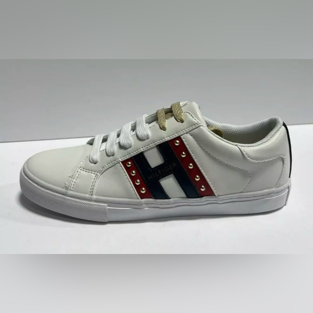 Tommy Hilfiger Womens Lazzen Sneaker White Size 7.5 M
